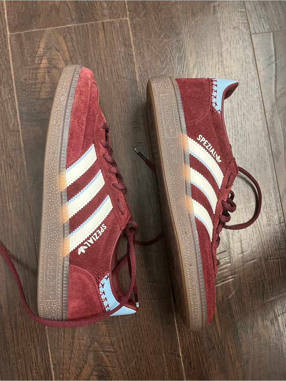adidas Spezial Suede Sneakers in Burgundy and White